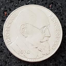 50 Schilling Silber 1970 Dr. Karl Renner - Österreich, wie bankfrisch. Originalfotos sind Gegenstand der Beschreibung. Privatverkauf ohne Garantie, Gewährleistung oder Rücknahme.