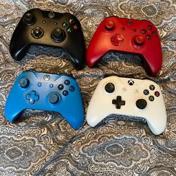 4 Xbox one controllers , have stick drift , can be repaired and sold for good as new , selling as all 4 controllers together