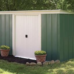 🔹️Arrow Metal Garden Shed-10 x4ft

🔹️New

🔹️Size H172, W314, D119cm

🔹️Made from an ultra-durable electro-galvanised steel 

🔹️ 2 sliding doors that you can padlock shut for security