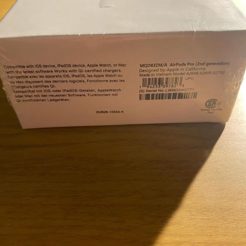 Brand new AirPods Pro gen 2, my sister received them as a gift for her birthday but never used them and wants me to sell them.