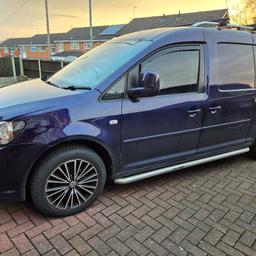 VW Caddy Maxi Highline camper conversion. 1.6, 2013 on private plate. 220k miles. Rebuilt engine less than 6 months with receipt. M.O.T. in December.
Great little van, fully converted, pearlescent purple colour. Sound deadened, insulated throughout, thermo insulation and carpeted. Vinyl flooring. Double pullout bed with memory foam matress to fit. Lots of storage. Leisure battery, LED interior lighting, USB port and wired in 50L electric fridge. 2 slide doors and tailgate rear. Roof bars.
VW alloys, VW Bluetooth incar system. Air-conditioning, electric tinted windows front.
New clutch, cam belt, 4 injectors, turbo all done in the past 7 months and in warranty. Lots of receipts for maintenance too, been well taken care of.
Offers in region of £8500
Collection from Wolverhampton only.
Selling as looking for a bigger van.