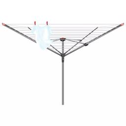 Vileda 50m 4 Arm Rotary Outdoor Washing Line

💥ExDisplay💥

Total drying space 50m.
Holds 4 wash loads.
Twist and lock lifting mechanism.
Steel central pole.
Pole diameter 31mm.
Area of turning circle fully open 2.64m.
Adjustable height. 

💥Check our other items💥