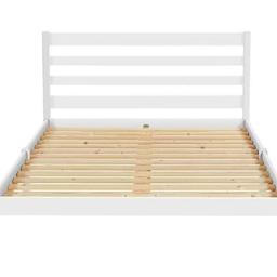 Kaycie Solid Pine Double Bed Frame White

Mattress not included

💥New/other. Flat packed in the box💥

Base with wooden slats.
Size W143.3, L198.4, H92.5cm.
Height to top of siderail 33cm.
24cm clearance between floor and underside of bed.
Weight 23.5kg.
Maximum user weight 200kg.

💥Check our other items💥