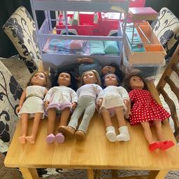 Our generation dolls and accessories 
Can be sold as bungle or msg me for individual prices 
Collection S35
Could post the smaller items, msg for postage price.
Would be over £400 new if bought today
Open to offers
