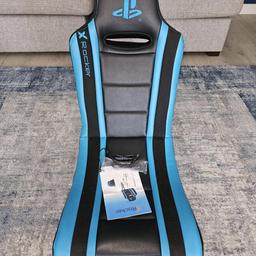 Playstation junior gaming chair
Connects via the universal 3.5mm jack on TV or headphone socket 
2.0 speaker system - 2 headrest mounted speakers connects to games console and audio devices 
H67, W74.5, D42 cm
weight 9.6kg