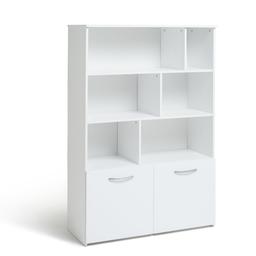 Hayward Wide Shelving Unit White Gloss

💥New/other. Flat packed in the box💥 

With 5 shelves and a 2 door cupboard it has plenty of space to store everything from books and DVDs to games and decorative ornaments. Finished in a smooth white gloss, each door features a chrome bow handle and each open shelf is split into 2 for a modern twist

Part of the Hayward collection. 
Size H152, W100, D39cm
45kg. 
Maximum load weight of 25kg
5 shelves 1 fixed shelves

💥 Check our other furniture 💥
