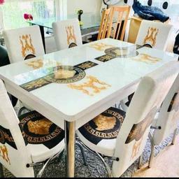 🆕 High quality Turkish dining table are available for sale ⚡

Brand New & Flat-Packed Item 
Dining table with 4 chairs 
Dining table with 6 chairs 
Both Marble & Wooden Dining table

Dimensions:
130cm x 70cm 
180cm x 70cm ( When extended )

Same or Next day Delivery 
Cash on Delivery 

For more details and order placement, Kindly inbox me on WhatsApp (07438091615). 🚛🚛