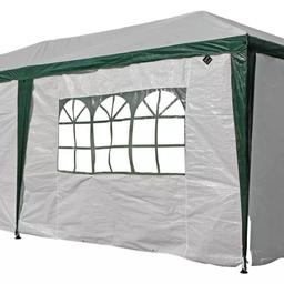 6m x 3m Weather Resistant Gazebo with Side Panels

🔶ExDisplay🔶

Made from metal.
Frame made from steel.
Polypropylene coating.
Size H250, W300, D600cm.
Weight 16kg.
Includes guy ropes, pegs, side panels, plastic connectors.
Weather resistant.
Not to be used in high winds.
6 side panels included

🔶Check our other furniture🔶