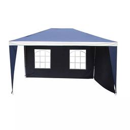 3m x 4m Weather Resistant Gazebo with 2 Side Panels

🔶ExDisplay🔶

Made from metal.
Frame made from steel.
Powder coated steel coating.
Size H265, W300, D400cm.
Weight 17.5kg.
Includes guy ropes, pegs, side panels, plastic connectors.
Weather resistant.
Not to be used in high winds

🔶Check our other furniture🔶