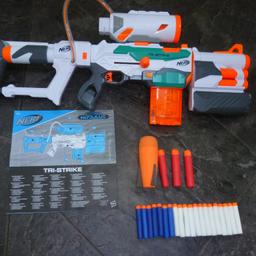 Nerf Modulus Tri-Strike with Darts and instructions.

In excellent, fully working condition. Complete with instructions.

From a smoke free home. Collect from Westerton Road, WF3 near Country Baskets.