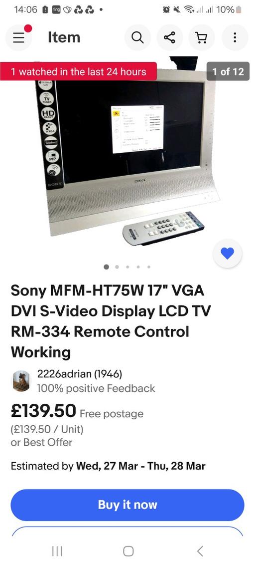 Buy & Sell East London Old Ford - East London - Photos for SONY TV 17inch (USED CONDITION)