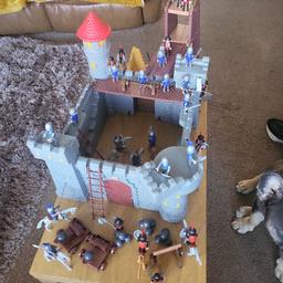 Immaculate Castle playset, items included as new, no missing pieces extras,  castle stickers (unopened).Knights and soldiers with weapons.  horses , with extras.