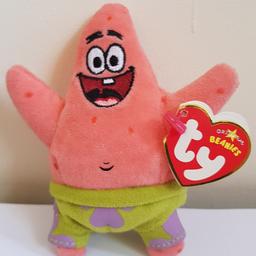 Coillectible Ty Beanie keyring of Patrick Star. Released 30/06/2006. Approx. 12cms high. In lovely clean condition with original tags. As well as free collection from us, we also offer UK postal delivery for £3.19.