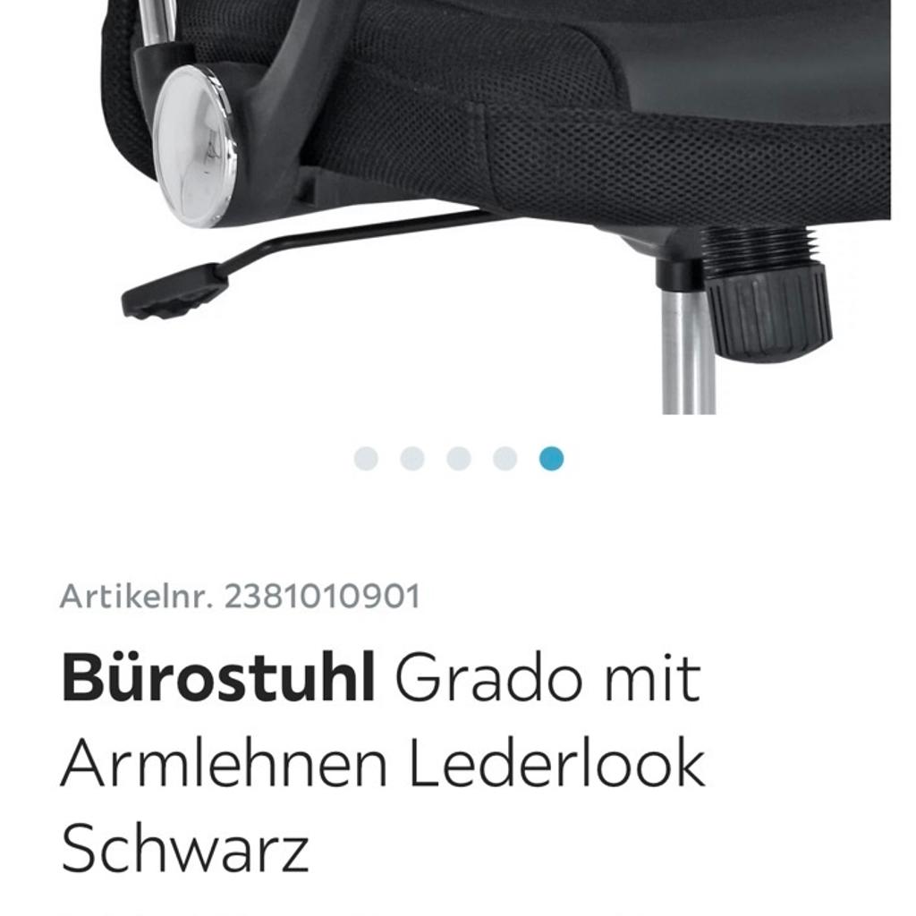 Bürostuhl, Schwarze Lederoptik mit Netzstoff für gute Luftzirkulation, Details Chrome

Neupreis liegt bei 99,90€
Verkaufe mit leichten Gebrauchsspuren für 50,00€