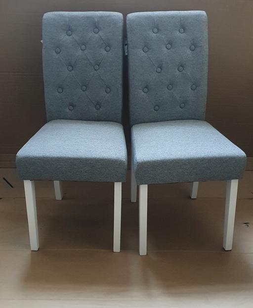 Buy & Sell West Yorkshire Bradford - Photos for Pair of Tweed Button Mid Back Chairs