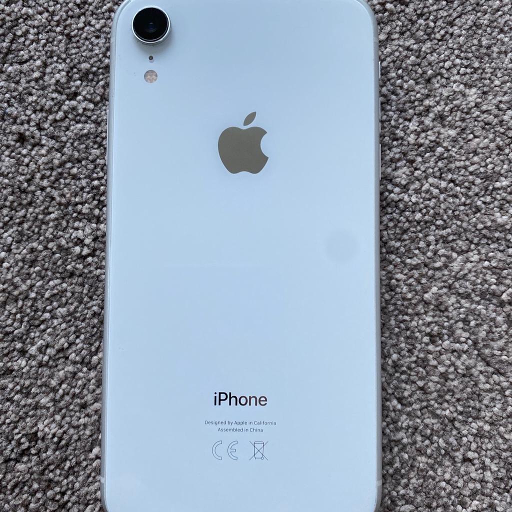 White IPhone XR, with 64GB capacity. There are a few scratches on the screen but it functions as normal and has no defects. Comes with the original box but only includes the leaflets and apple stickers (so no charger or cable) Open to reasonable offers.