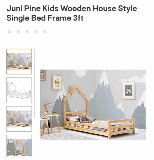 Buy & Sell West Midlands Dudley - Photos for Juni Pine Kids Wooden House Style Single Bed