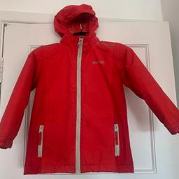 Regatta Red Kids Waterproof Jacket with Hood Age 3-4 - used condition no longer fits.

Smoke and pet free home.

Postage or collection Woodford, IG8

Lots of clothes this size for sale please see my other listings or welcome to look when you collect.