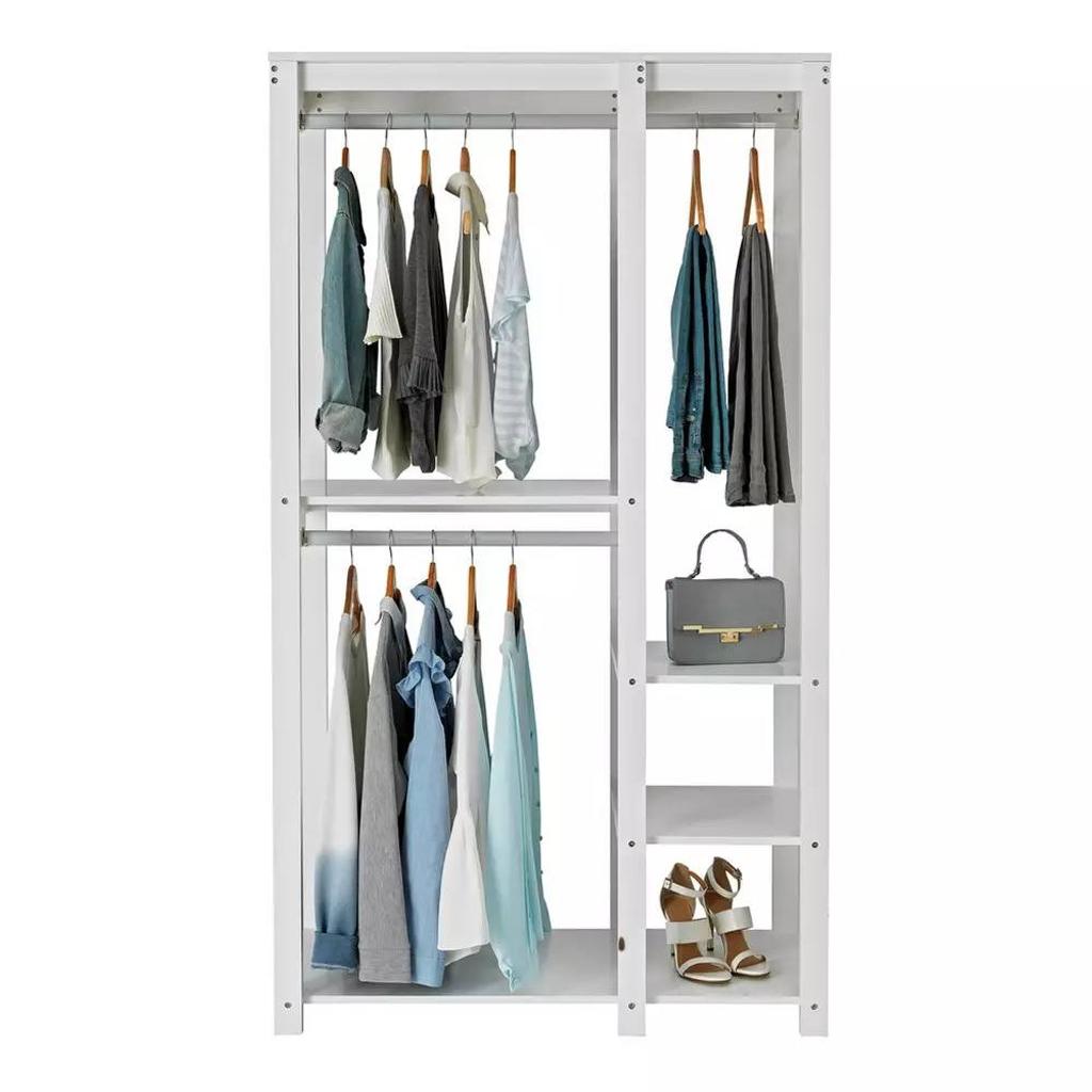 Open Decorative Wardrobe Unit - White

💥New/other. Flat packed in the box💥

Wood effect covering with MDF frame.
Size H180, W100, D45cm.
Shelf Weight Capacity 10kg.
Self-assembly

💥Check our other items💥