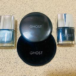 🔹 GHOST 🔹MAKE UP COMPACT MIRROR & NAIL VARNISH.

1 mirror with velvet storage pouch
1 sliver nail varnish
1 black nail varnish

Unused price for all.
COLLECTION SHILDON OR CAN POST FOR £3.50 BT!