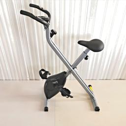 Opti Folding Exercise Bike

🔶ExDisplay. Assembled🔶

Magnetic resistance system.
Hand grip pulse sensor.
Console feedback including: Scan, Time, Distance, Speed, Hand Pulse, Calories.
Variable tension control.
1.6kg flywheel.
Pedal straps.
Adjustable seat.
Maximum user weight 100kg
Size H115, W42.5, D77cm.
Weight 13.1kg.
Folds for storage

🔶Check our other items🔶