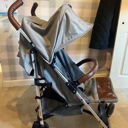 Icklebubba stroller great condition grey with brown handles excellent condition collection Barnsley S70