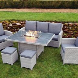 I have for sale brand in box outdoor kit,  won this on a raffle selling as I don't have a garden this is brand new over 1300 when buying from shop.   

Click on link 

https://www.bayviewgardencentre.co.uk/amalfi-lounge-set/