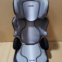 Nania Car Seat Type F9

💥New/other💥

Lightweight and portable high back booster seat which is suitable for children between 15-36kg (approx. 4 to 12 years). It has a height adjustable head support with side impact protection and the cover is removable and hand washable. Lightweight and portable
Side impact protection. 
Car seat group 2-3. Suitable for children from 4 years to 12 years
Suitable for children from 15kg to 36kg
Seat attachment method: 3 point seat belt
Not ISOFIX compatible
Forward facing
Side impact protection - helps to absorb the force of a side on collision
Adjustable head support
Size H68.5, W43, D49cm
Removable washable cover
Weight 3.8kg

💥Check our other items💥