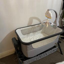 I have an amazing bedside crib has auto rock function lullaby and white noise built in. RRp £150! Selling cheap as not needed anymore. Collection only.