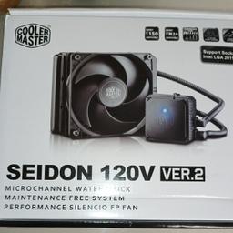 Seidon 120v ver.2 microchannel waterblock.
Brand new, Never used, only took wrapper off the box for pictures.
Was purchased but never came to use.