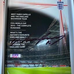 England Fans book signed by Wayne Rooney in person in 2010.