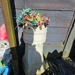 Nice garden pots painted cream...look nice with dried flowers in...puo whitefield....£60.00 for two