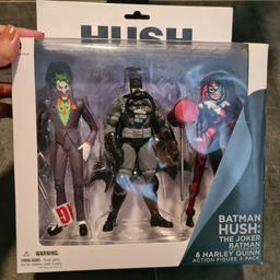 Batman Hush Figuren Paket mit OVP

Figurengröße : ca. 18 cm
Harley Quinn linker Arm wurde angeklebt - sonst sehr guter Zustand

Nicht mehr im regulären Handel erhältlich.

Versandkosten trägt der Käufer.
Keine Garantie, Rücknahme und Gewährleistung.
Hab noch andere Anzeigen.