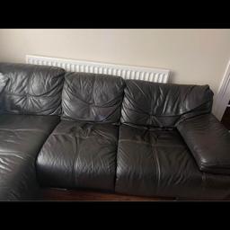 Dark Brown corner l shaped sofa