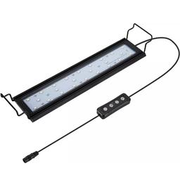 Hygger 9W-32W Aquarium Light, Dimmable LED Aquarium Light with Timer, Aluminum Alloy Shell Extendable Brackets, External Controller, Full Spectrum

Product DescriptionHygger high-quality led aquarium light with extendable mounting brackets is specially designed for most fish tank (30-132 cm) use. We use 5730 Leds, more bright and energy saving, soft light will make your aquarium water looks sparkly clean, the green or red plants under the water looks more bright and beautiful. Features of hygger aquarium led light --The whole light shell is aluminum alloy metal, nice touch feel, fast heat dissipation. --Comes with 2 kinds of extendable mounting brackets. --External controller has memory function when timer is off in case of power-down. --You can set light time to 3h, 6h, 12h. 24 hours is a cycle. --3 light modes: white leds, blue+white+red leds, red+ blue leds. --Under each light color modes, you can adjust the light brightness for 5 levels. --Easy to install on covered or uncovered, w
