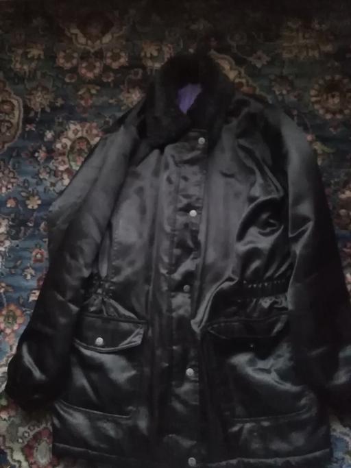 Buy & Sell Greater Manchester Rochdale - Photos for Black satin coat size 10 to 12