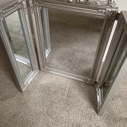 Vintage deco 3 sided mirror for dressing table