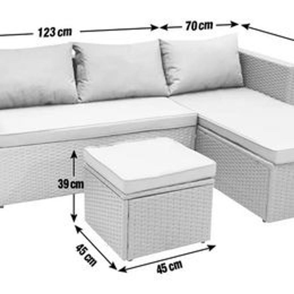 Habitat 4 Seater Rattan Effect Garden Sofa Set - Grey

💥New/other, flat packed💥

Set seats 4 people .
Set made from rattan effect and steel.
Storage included in: stools, .
Store inside when not in use.
Cover or store inside in winter months to prolong life of the products.
Total weight 33.5kg

💥Check our other items💥