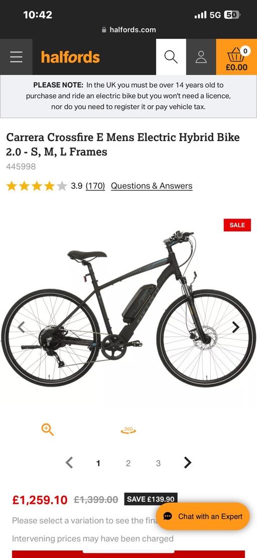 Buy & Sell North West London Wembley Park - North West London - Photos for Carrera Crossfire E Mens Electric bike