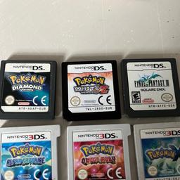 These are games price is £10 final fantasy and £20 each Pokemon games POKEMON WHITE has sold