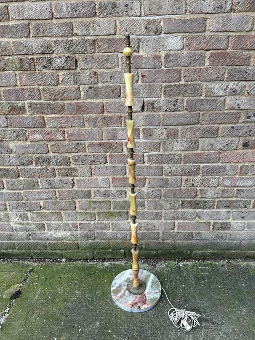 Buy & Sell West London West Kensington - West London - Photos for Vintage solid marble & brass tall floor lamp