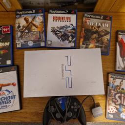 Fully working good condition ps2 bundle.

Comes with Console
Av cable 
Power cable
1 Unofficial controller 
7 games 

Grab a bargain £40 only no offers 

CEX sells a ps2 console only for £80