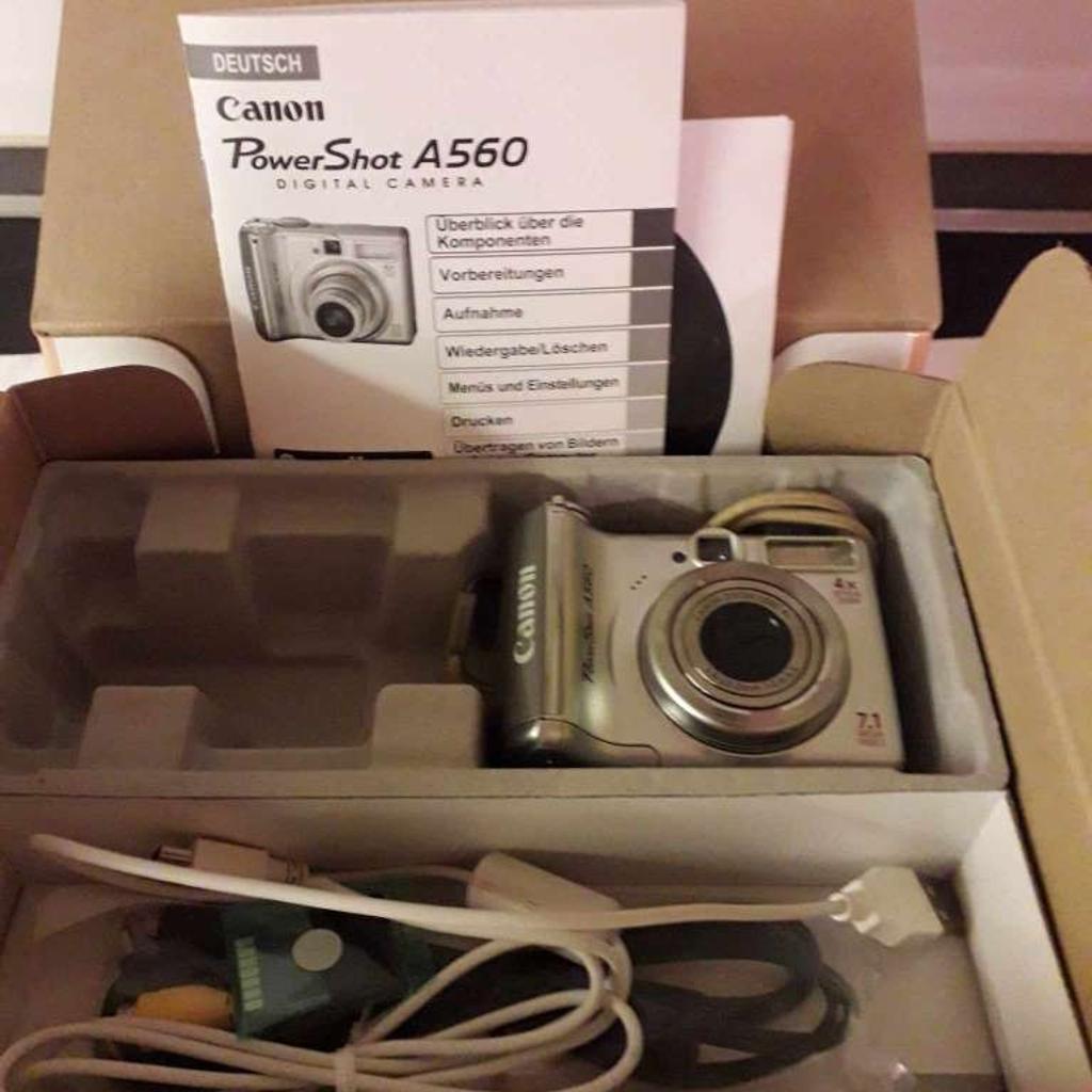 Verkaufe Digitalkamera Canon Power Shot A560 in ungebrauchtem und originalverpacktem Zustand.