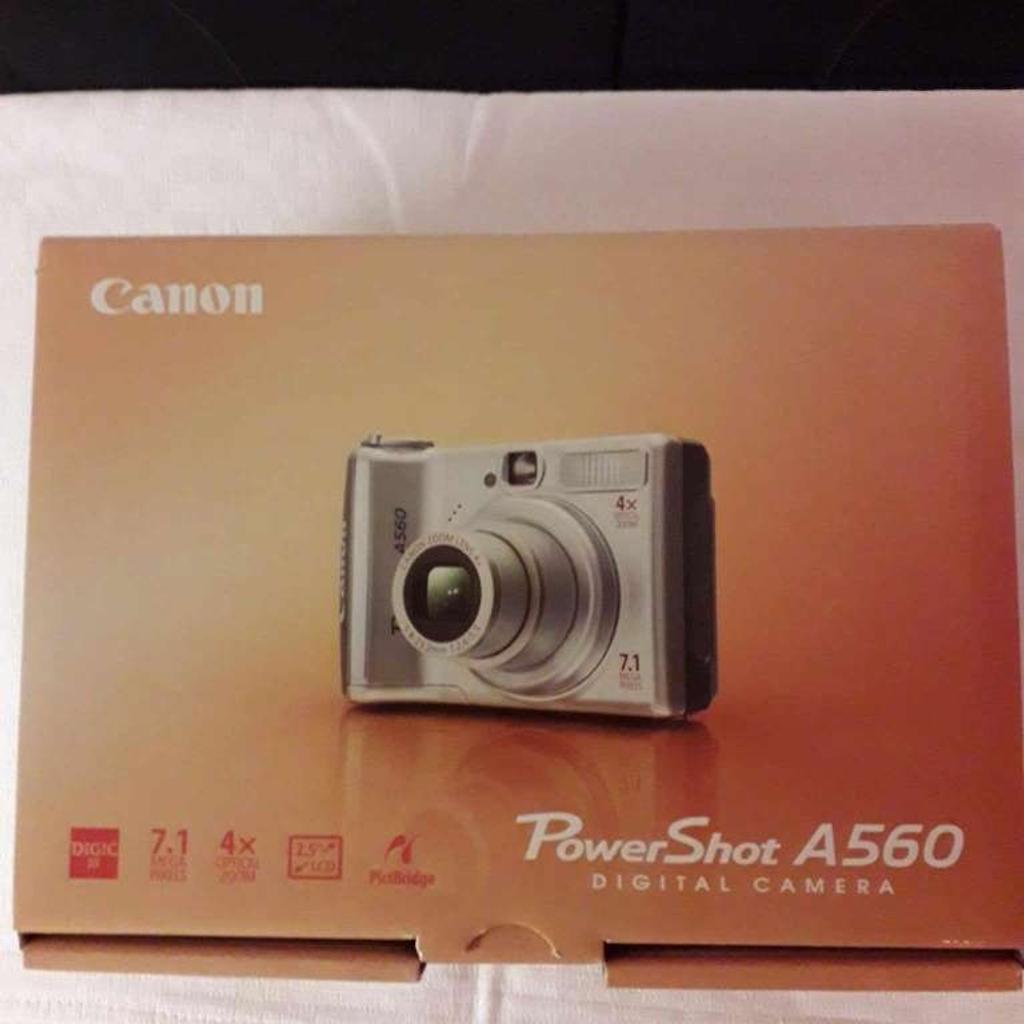 Verkaufe Digitalkamera Canon Power Shot A560 in ungebrauchtem und originalverpacktem Zustand.