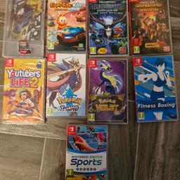 nintendo switch with 9 games , 2 still in wrappers , selling due to hardly getting used now , open to offers
