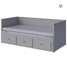 ikea bed single / double purchased from ikea used a few times, excellent condition, turns from single to double bed with mattress, storage space also. .bargain