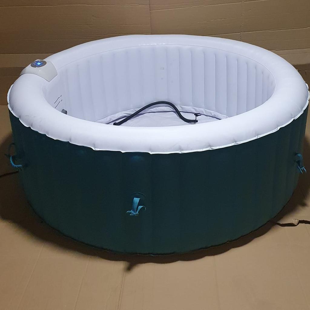 Cleverspa Inyo 4 Person Hot Tub

💥ExDisplay. Flat packed💥See pictures

White coloured inside.
Holds up to 4 adults.
Air blower.
110 air jets.
1800 kw heater.
800 litre water capacity.
This efficient pump provides low cost filtration for your spa.
Height 65, Diameter 180cm.
Weight 25.6kg

110 relaxing air jets, Built-in pump & heating system, Room for up to 4 people, All-year-round use, Inflates in less than 5 minutes.

💥Check our other items💥