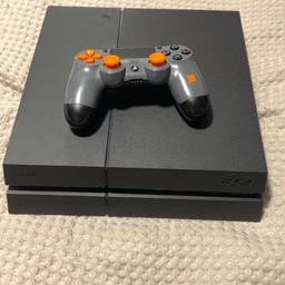 PlayStation 4 500gb 

Few slight marks on console but does not effect the gameplay. Console runs as it should. Comes with limited edition Call of duty Black ops 3 controller. Also comes with power lead, HDMI and controller charger. Selling due to getting a PS5.