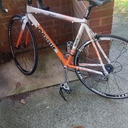 Whistle 21" madoc Road bike with carbon forks and only 2 little marks on the forks good brakes and tyres rides very nice and smooth fast gear change

No PayPal or bank transfers cash payment only on pick up
Thanks for looking