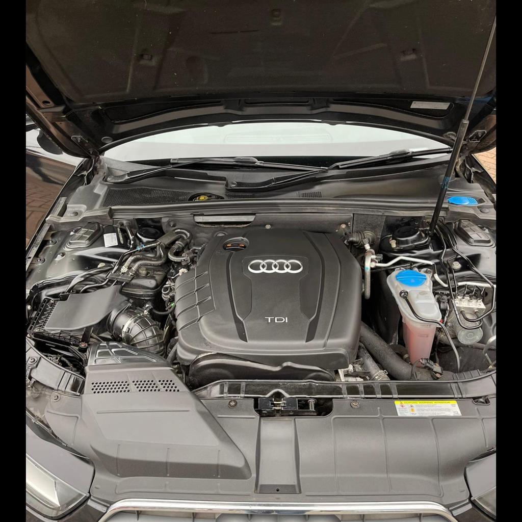 Black Audi A4, 2012, automatic, diesel, black leather inside, 108,350 milage, mot till Oct 24, satnav, runs absolutely fine, Cambelt changed 87,000 miles full service history